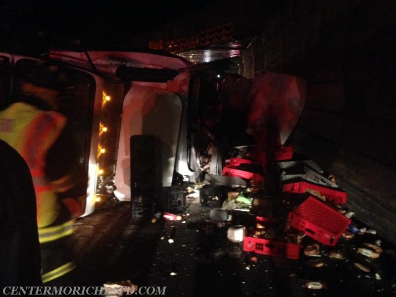 Tractor Trailer into LIRR overpass - Montauk Hwy & Wilcox Rd, July 12 2015
