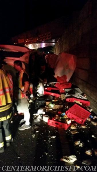 Tractor Trailer into LIRR overpass - Montauk Hwy & Wilcox Rd, July 12 2015