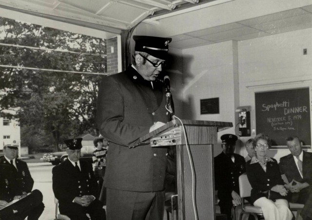 September 24th 1974 - Ex Chief Jack Kanas - Dedication of the New Addition to the Center Moriches Firehouse