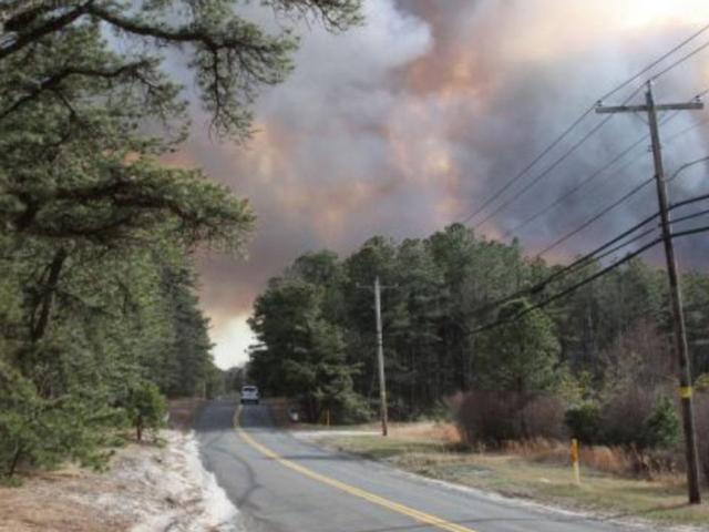 Center Moriches Firefighters Battle Massive Brush Fire In Ridge ...