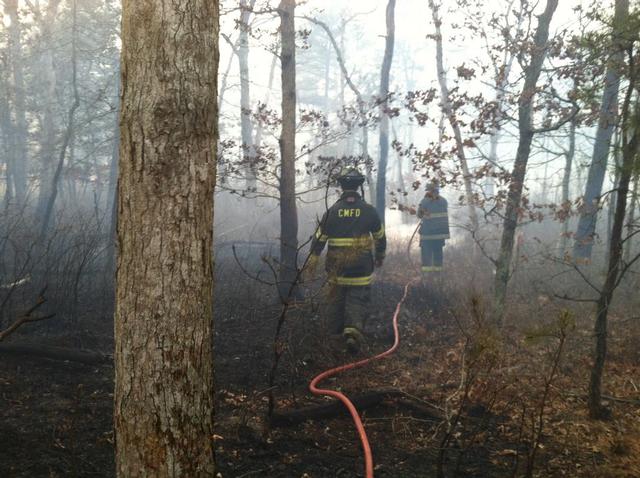 Center Moriches Firefighters Battle Massive Brush Fire In Ridge ...