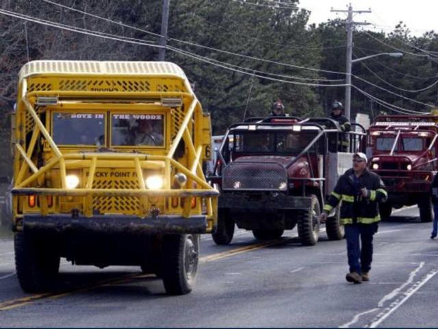 Center Moriches Firefighters Battle Massive Brush Fire In Ridge ...