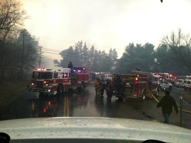 Center Moriches Firefighters Battle Massive Brush Fire In Ridge ...