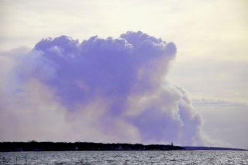 Center Moriches Firefighters Battle Massive Brush Fire In Ridge ...