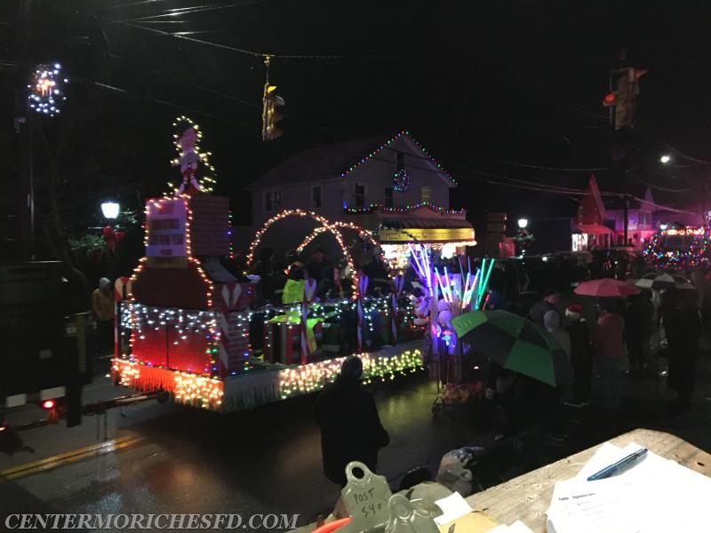 The Center Moriches Fire Department Holiday Parade of Lights brings out