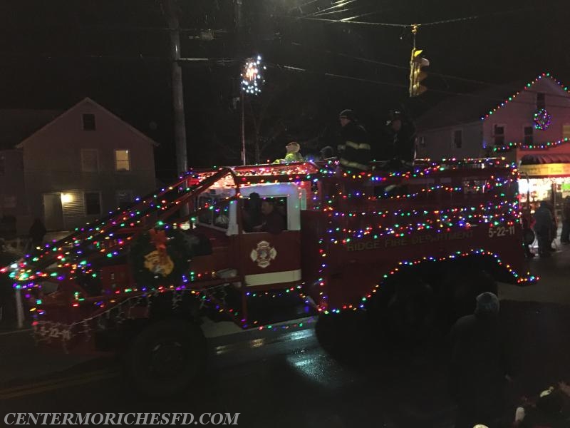 The Center Moriches Fire Department Holiday Parade of Lights brings out