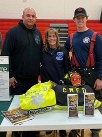 Center Moriches Firefighters and EMT’s met with students for college day